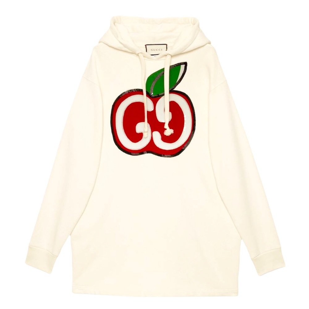 Brand New Gucci Hooded Dress with GG Apple Print